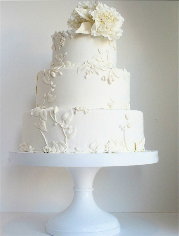 40 Elegant and Simple White Wedding Cakes Ideas