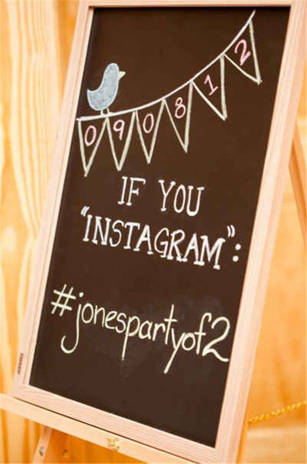 Create a unique hashtag just for your special day for all your social media addicted guests