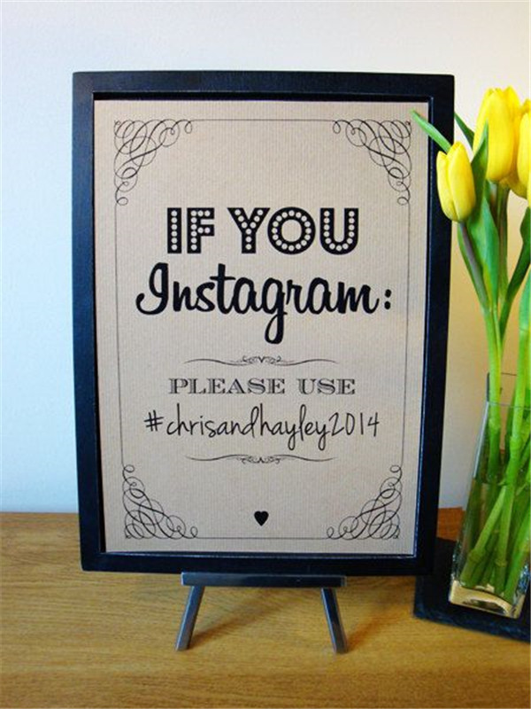 Inform your guests of a preferred hashtag for your wedding