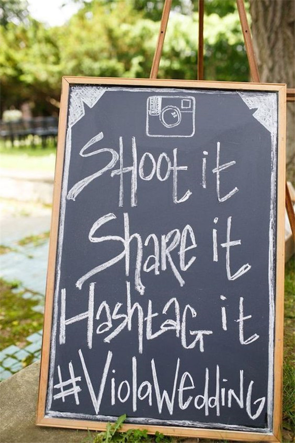 Simple wedding hashtag ideas