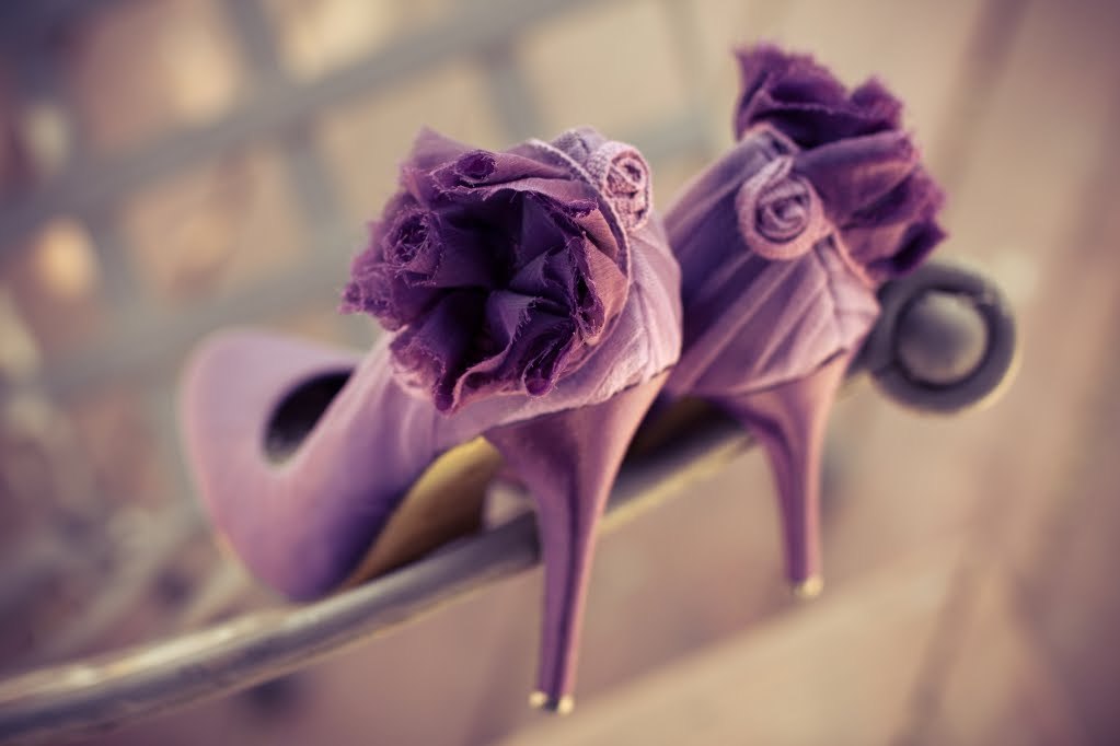 purple bridal shoes
