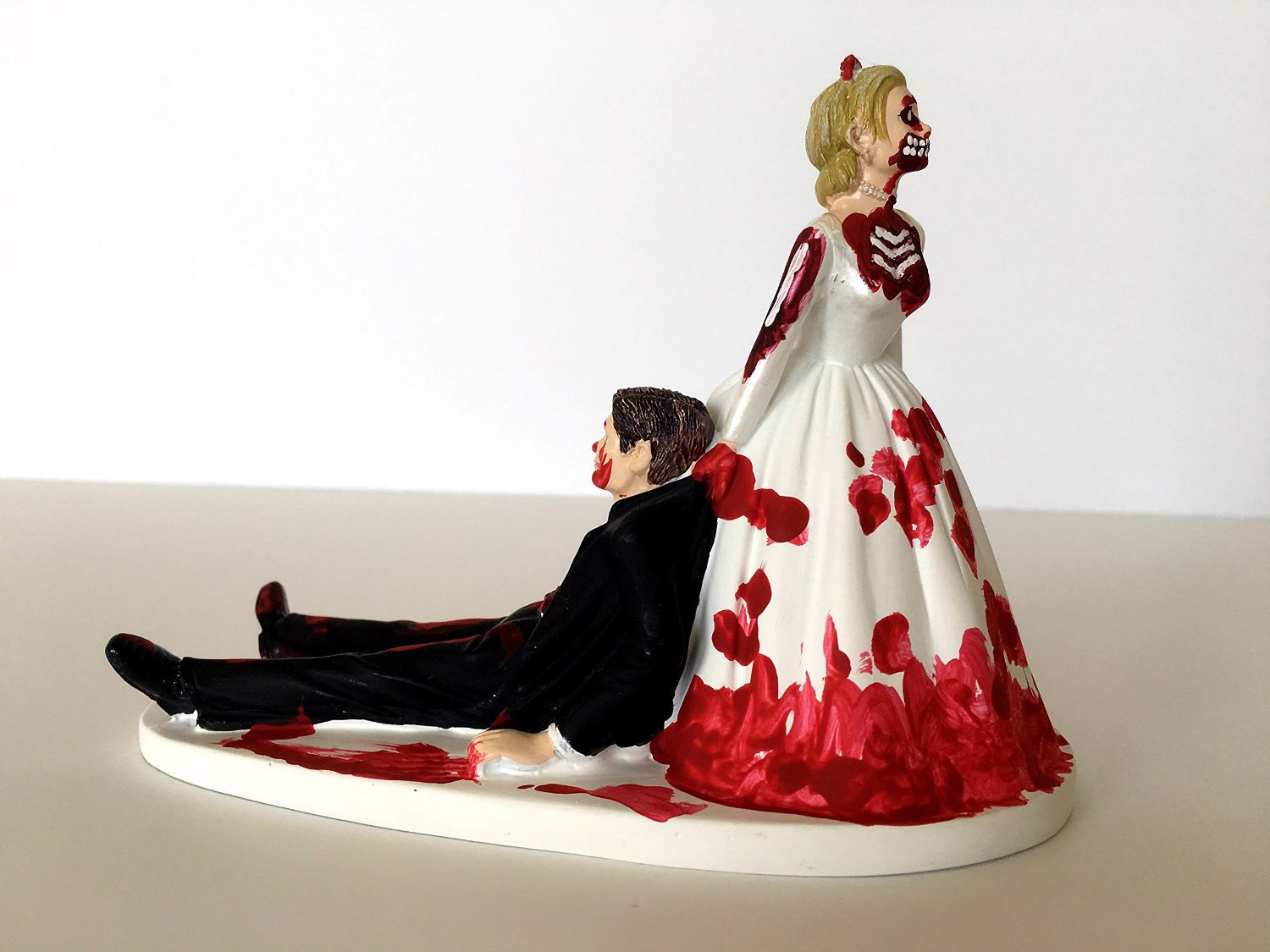 Wedding Cake, Funny wedding Cake Topper, Bride and Groom Figurine, Fun – C  T B